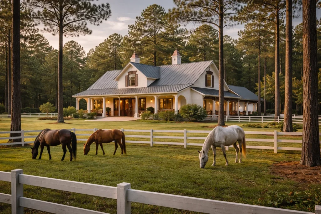 custom equestrian home in southern pines nc